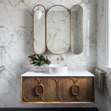 Luxurious Art-Deco Vanity and Mirrors