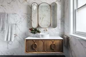 Luxurious Art-Deco Vanity and Mirrors