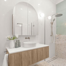 Contemporary ensuite, laundry and bathroom renovation