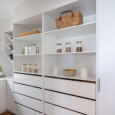 Contemporary classic walk-in pantry renovation in South Brighton