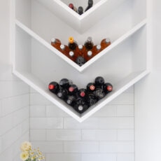 Wine rack in walk-in pantry renovation