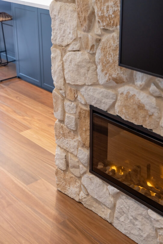 Contemporary classic fireplace living room 1930s home