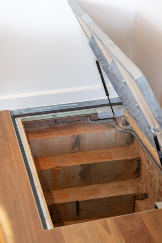 Wine cellar floor hatch kitchen renovation South Brighton