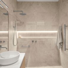 Contemporary Accessible Ensuite renovation in Goodwood