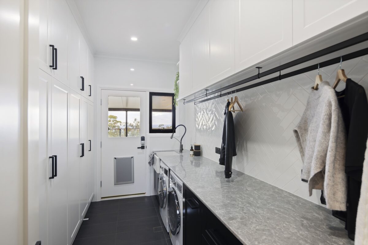 Monochromatic Laundry Renovation