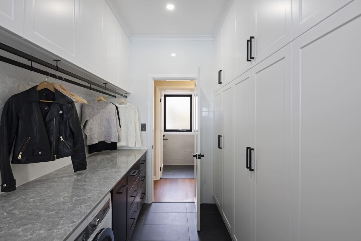 Monochromatic Laundry Renovation
