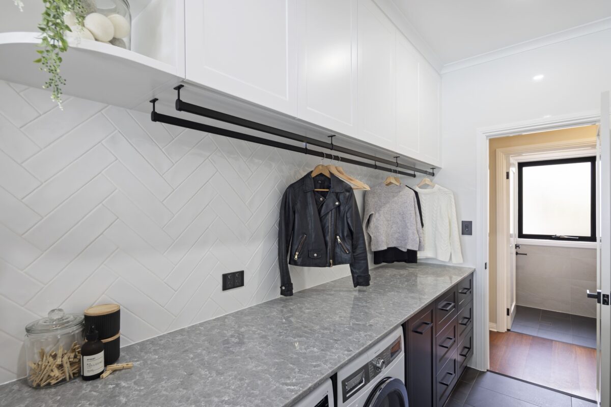 Monochromatic Laundry Renovation