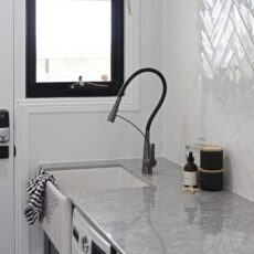 Monochromatic Laundry Renovation