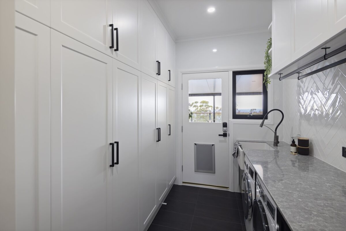 Monochromatic Laundry Renovation