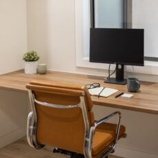 Home office renovation, desk with window