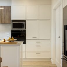 renovated kitchen with appliance garage