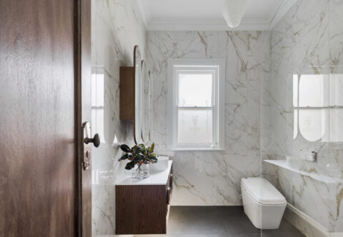renovated bathroom, art deco